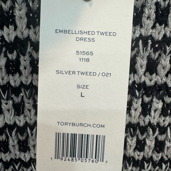 NEVER WORN!!!! Tory Burch Embellished Tweed Dress - Picture 5 of 12